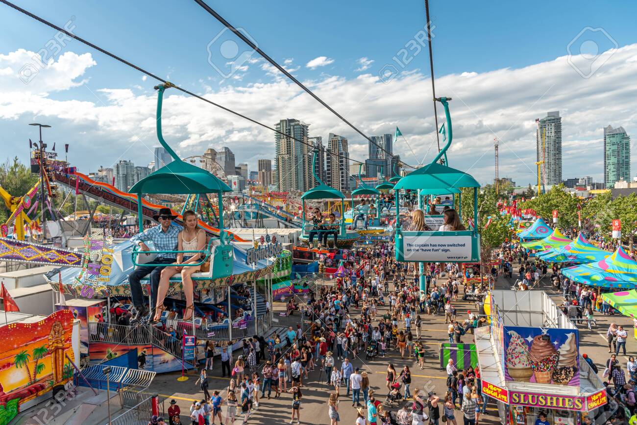 Calgary Alberta July 13 2019 Sights And Sounds Of The Calgary Stampede Grounds The Calgary Stampede Is One Of The Largest Agricultural Rodeo And Midways In The World Stock Photo Picture