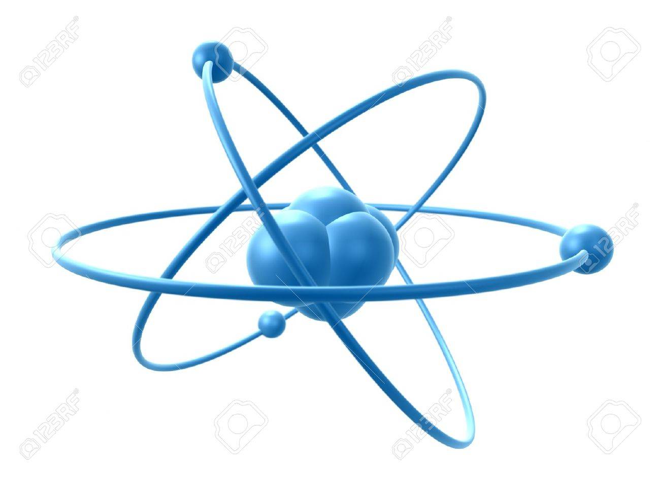 atom blue isolated on white background stock photo picture and