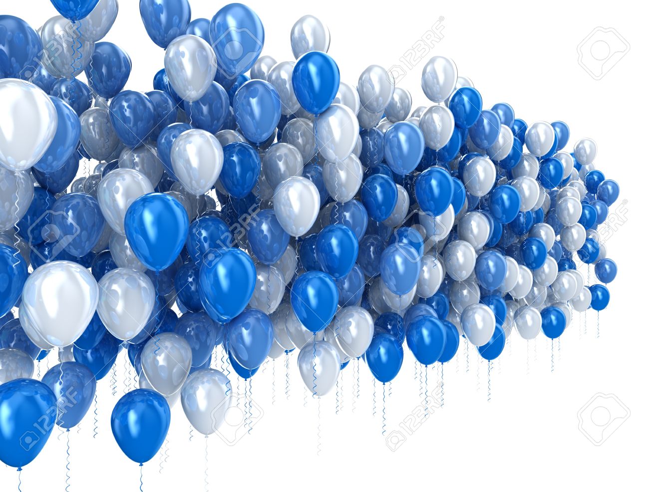 blue balloons isolated on white background stock photo picture and
