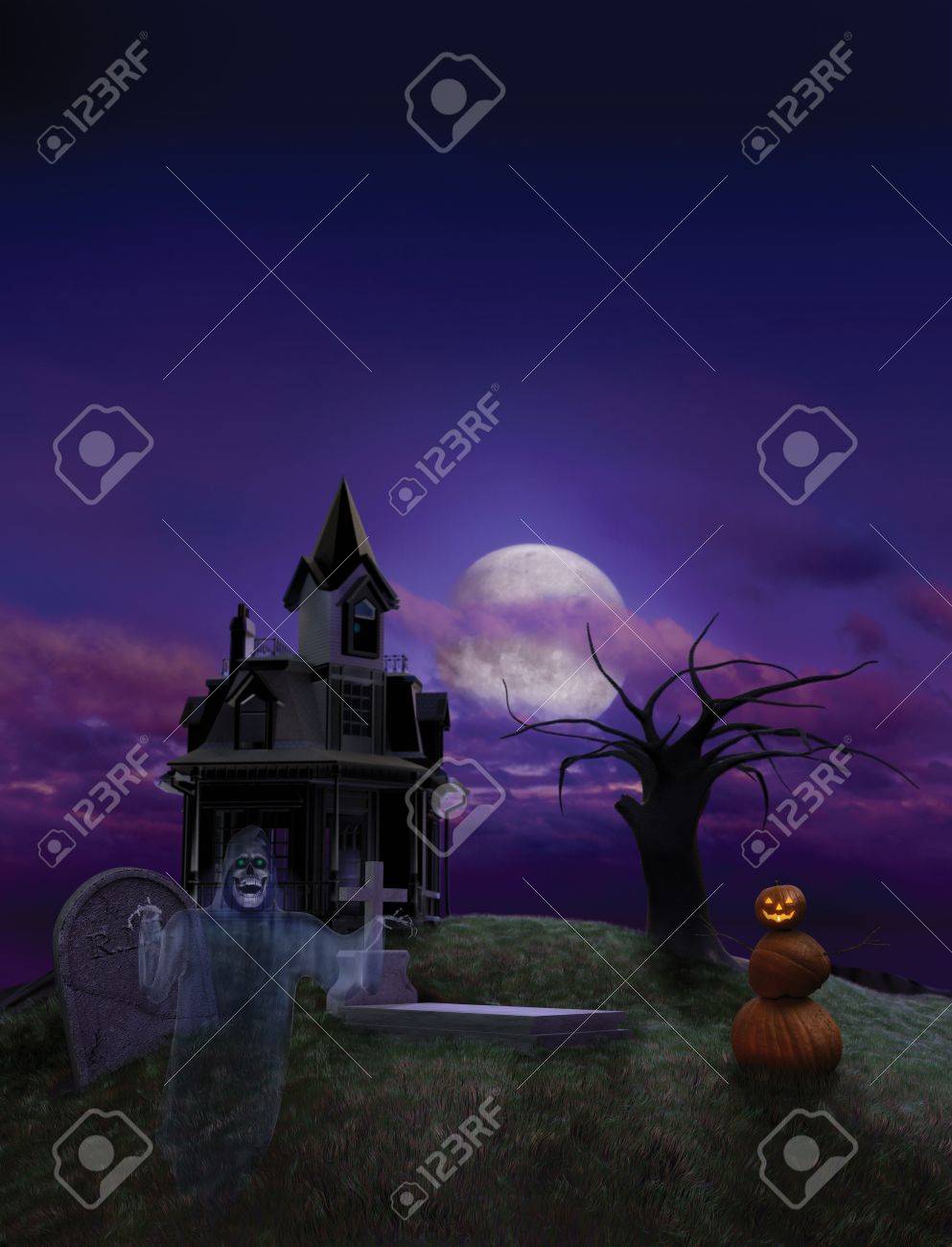halloween scenic designed as