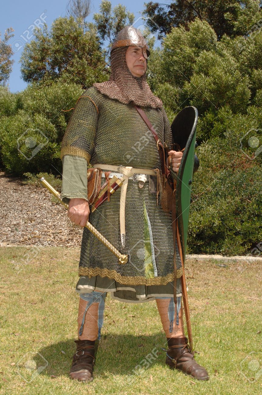 Norman Knight In Chain Mail Stock Photo, Picture And Royalty Free Image.  Image 9539231.