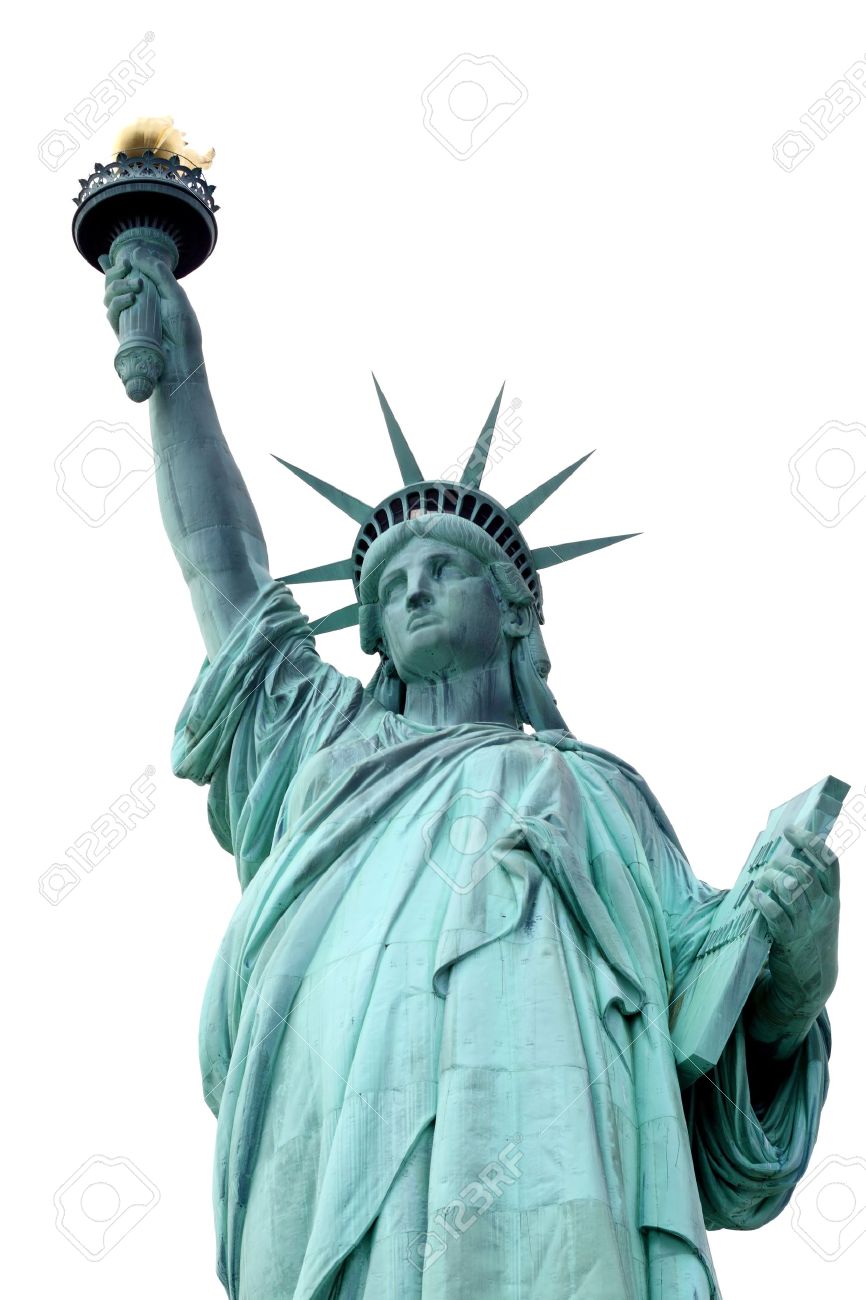 The Statue of Liberty isolated on white Stock Photo - 9869401 The Statue of Liberty isolated on white Stock Photo - 9869401