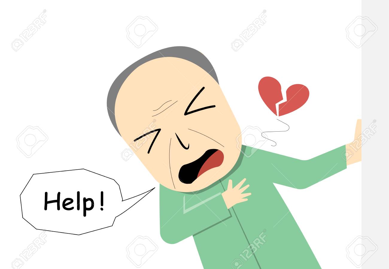 벡터 아트 디자인에 심장 마비로 고통받는 노인 로열티 무료 사진, 그림, 이미지 그리고 스톡포토그래피. Image 104446420 벡터 아트 디자인에... 