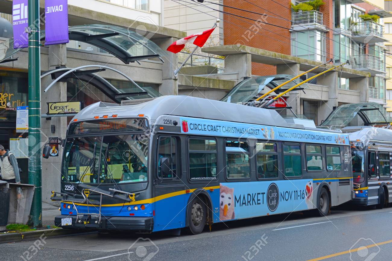 Stock P O Vancouver Trolley Bus Route 6 On Davie Street In Downtown Vancouver British Columbia Canada Stock P O Vancouver Trolley Bus Route 6 On Davie Street In Downtown Vancouver British Columbia Canada