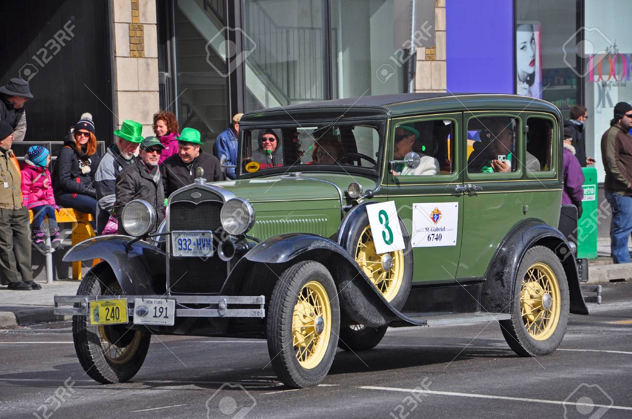 Ottawa Canada Mar 10 2012 Antique Car In Saint Patrick S Day Parade In Ottawa Canada Stock Photo Picture And Royalty Free Image Image 107181612