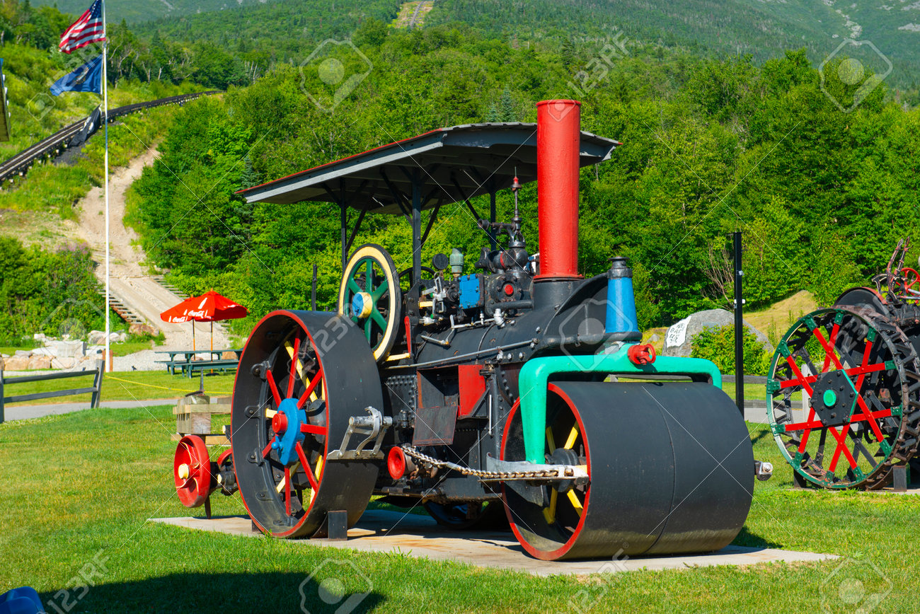 미국 뉴햄프셔 뉴햄프셔주 캐롤 타운 브레튼 우즈의 마쉬필드 역에 있는 오래된 마운트 워싱턴 장부 철도. 로열티 무료 사진, 그림,  이미지 그리고 스톡포토그래피. Image 181231835