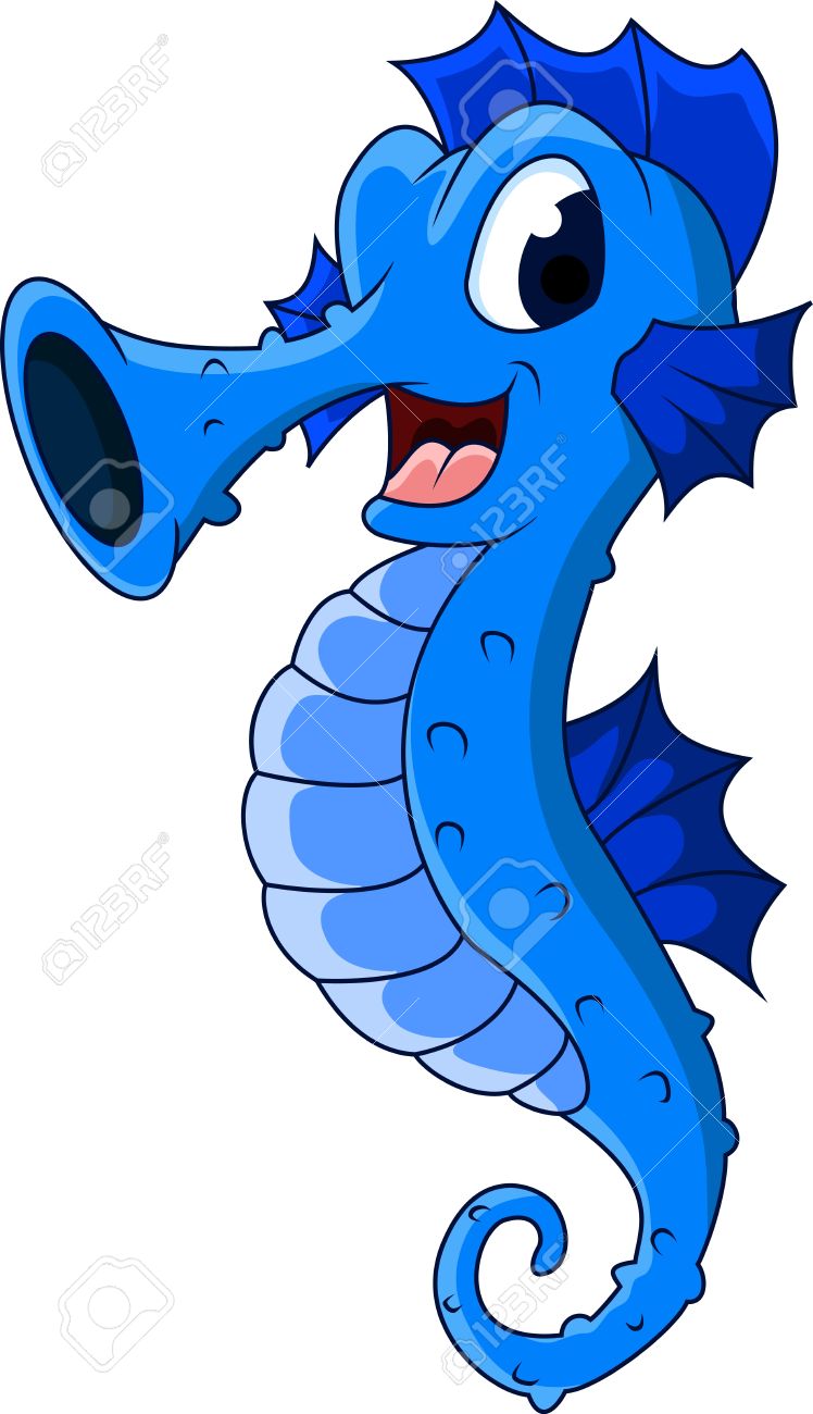 かわいいタツノオトシゴ漫画 のイラスト素材 ベクタ Image