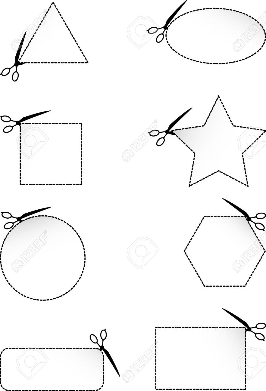 scissors template collection royalty