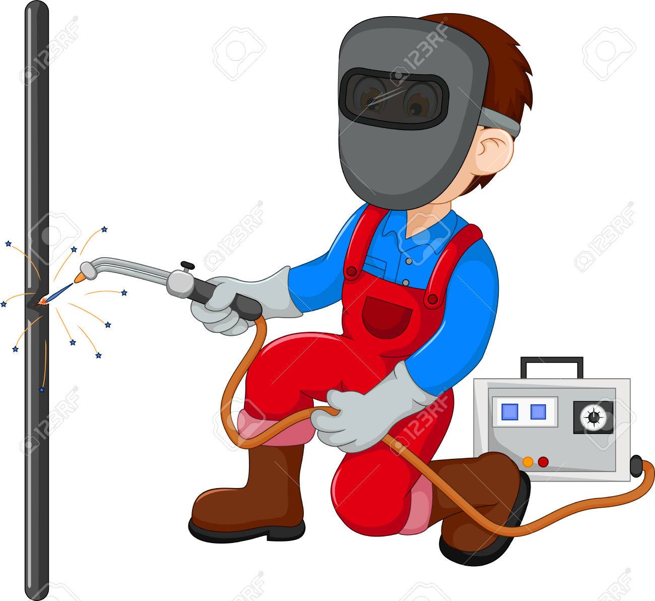 Mignon Dessin Anime Soudeur Clip Art Libres De Droits Vecteurs Et Illustration Image 69773607