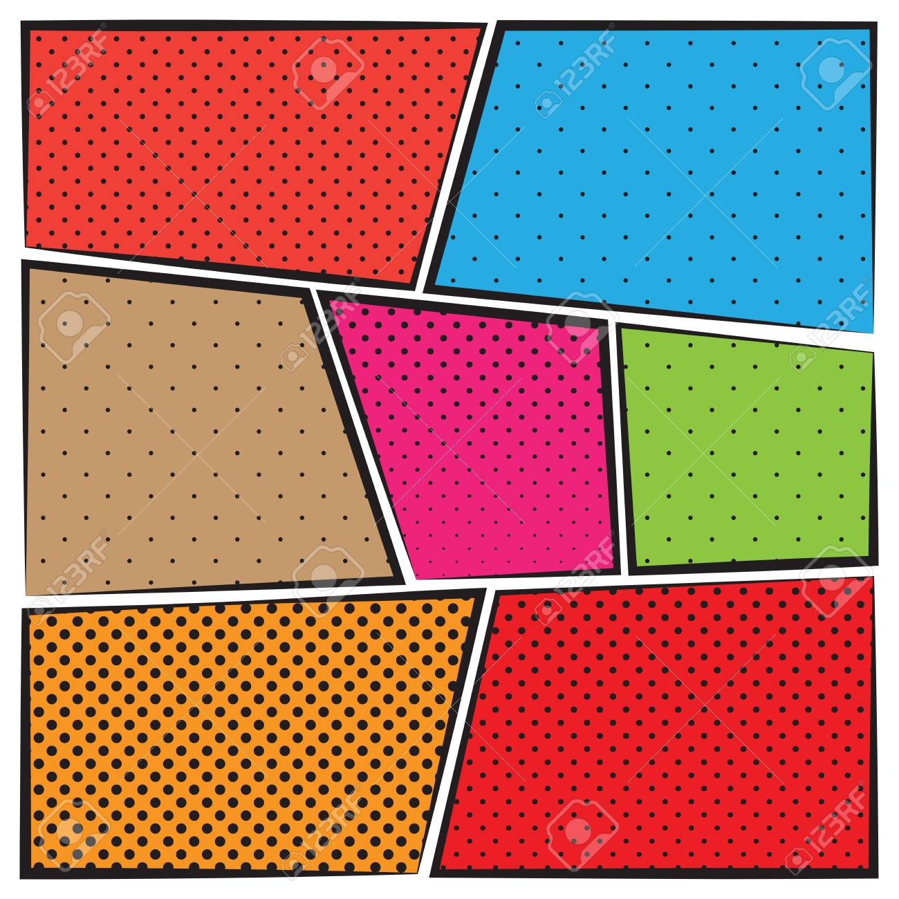 Comics Template. Vector Comic Book Illustration. Royalty Free SVG,  Cliparts, Vectors, and Stock Illustration. Image 76931721., image size:1300x1300