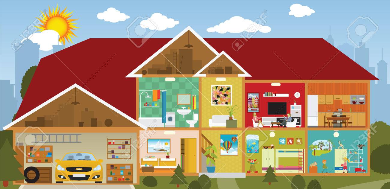 Inside The House Royalty Free Cliparts Vectors And Stock Illustration Image