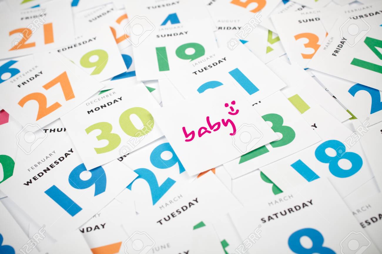 baby planning concept text baby in calendar clipping stock photo baby planning calendar