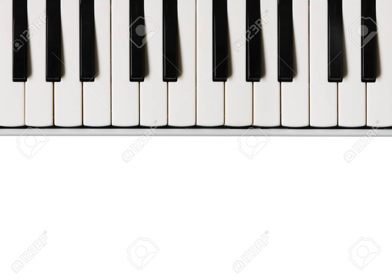 piano keyboard musical flat background close up piano keys stock