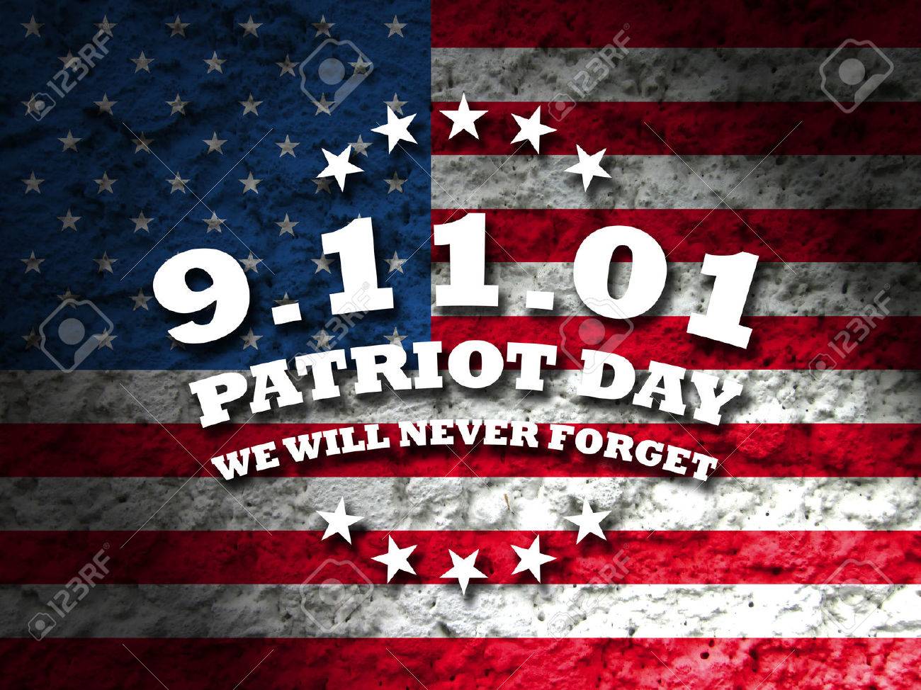 america september 11 patriot day card american flag background