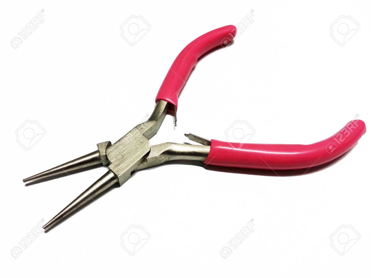 Round nose pliers Rosary pliers Snub-nose pliers isolated on white backgr.....