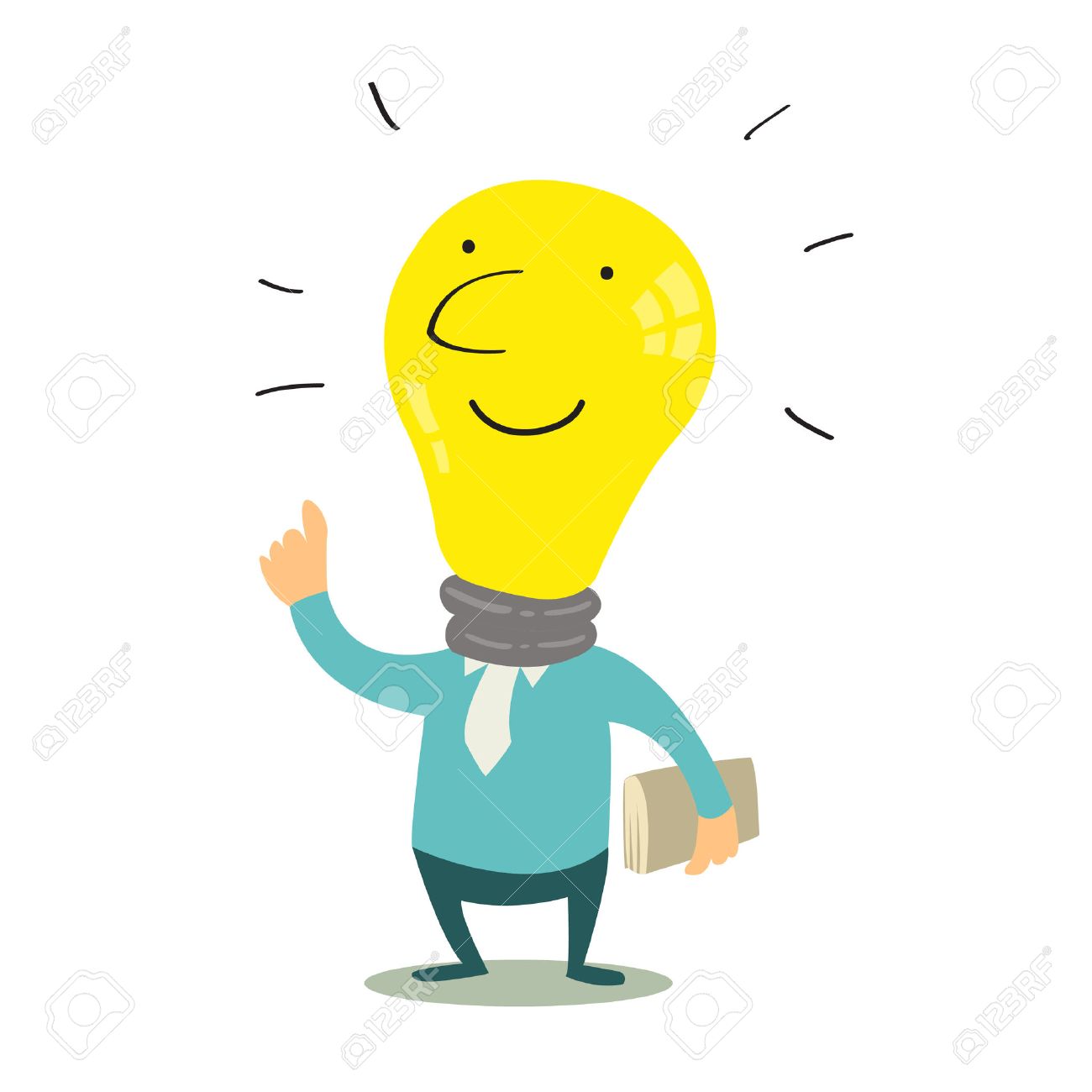 get idea with cute light bulb knowledge concept royalty free