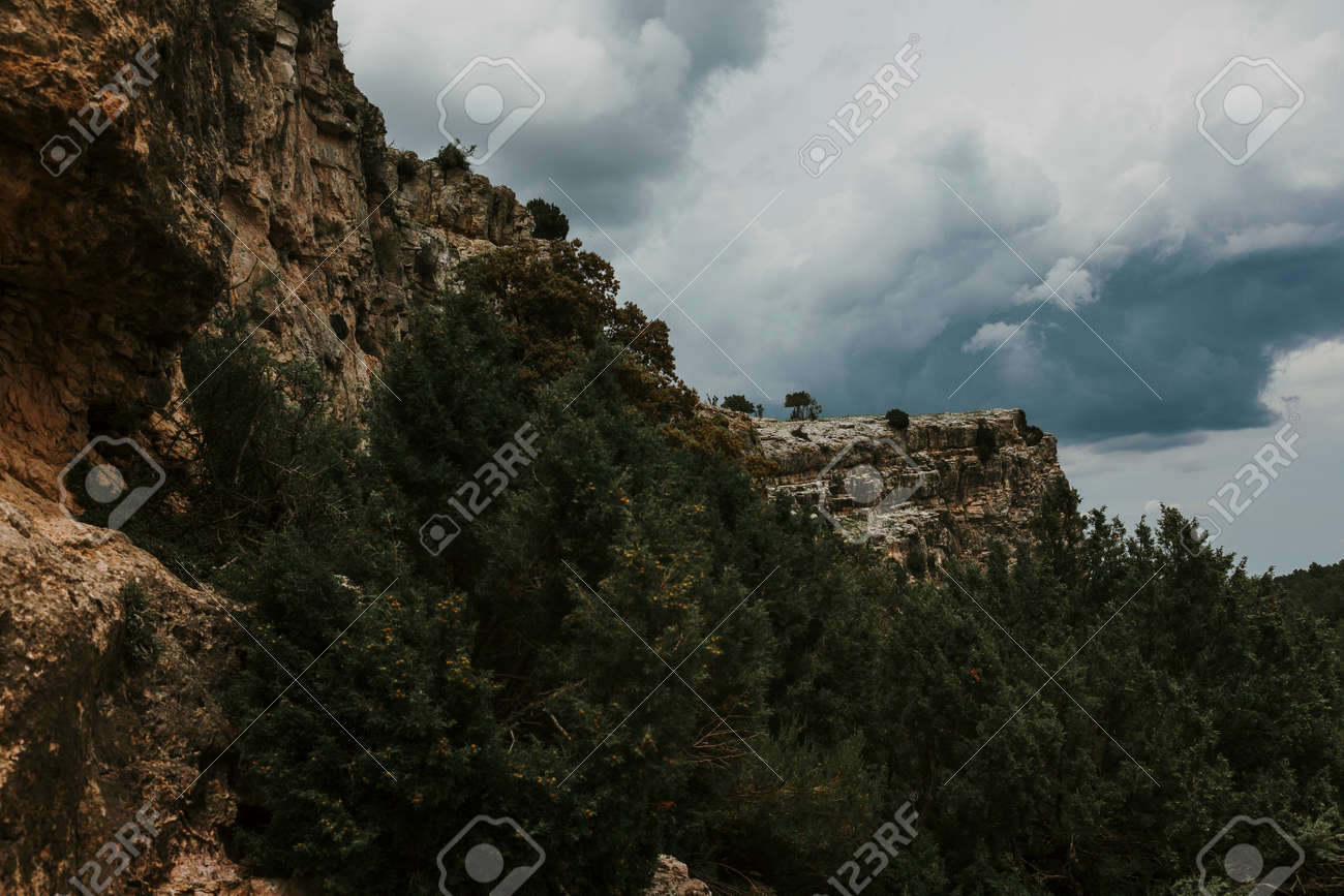 La Caixa of Valderrobres from Beceite. Teruel province - 166977601 La Caixa of Valderrobres from Beceite. Teruel province - 166977601