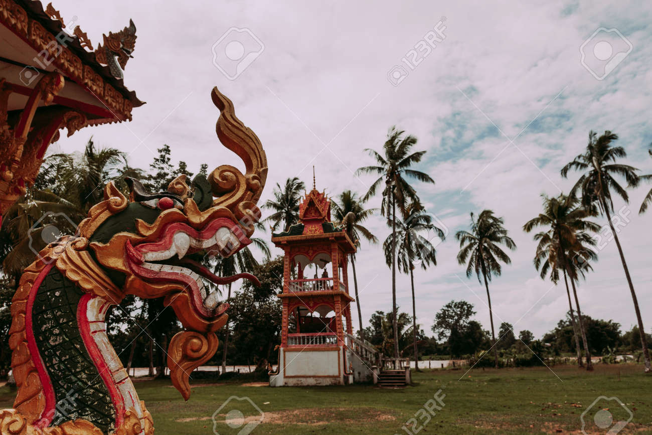Buddhist Temple in Don Khong. Si Phan Don Island - 166631945 Buddhist Temple in Don Khong. Si Phan Don Island - 166631945