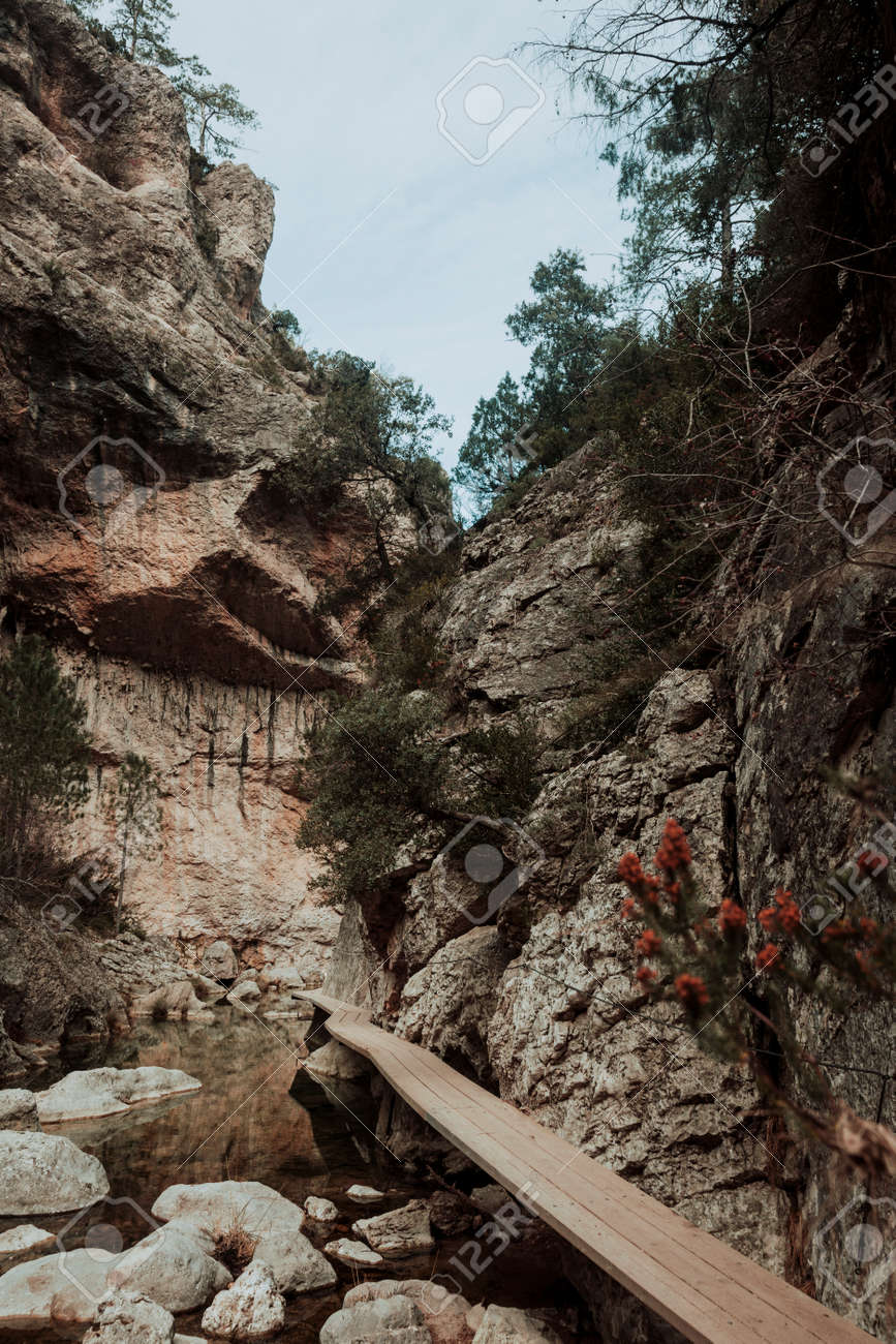 The Gubies in Parrisal Canyon. The Ports Mountains. Teruel province - 167863766 The Gubies in Parrisal Canyon. The Ports Mountains. Teruel province - 167863766