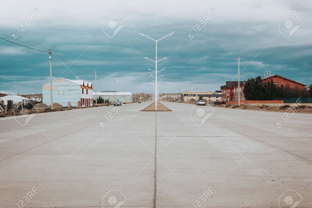 Calafate street in the south of Argentina - 167863768 Calafate street in the south of Argentina - 167863768