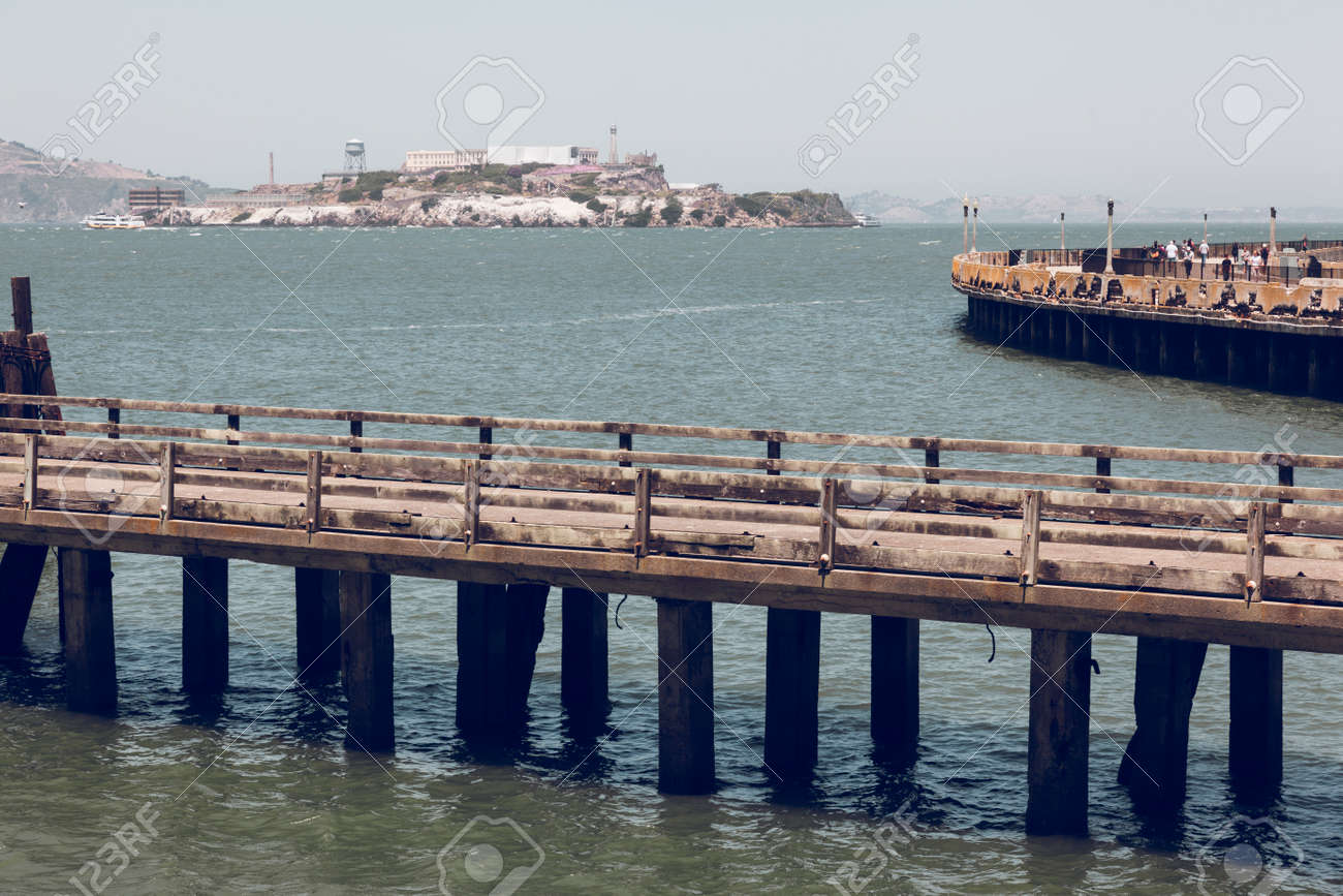 Pier in front of Alcatraz jail. San Francisco - 169405757 Pier in front of Alcatraz jail. San Francisco - 169405757