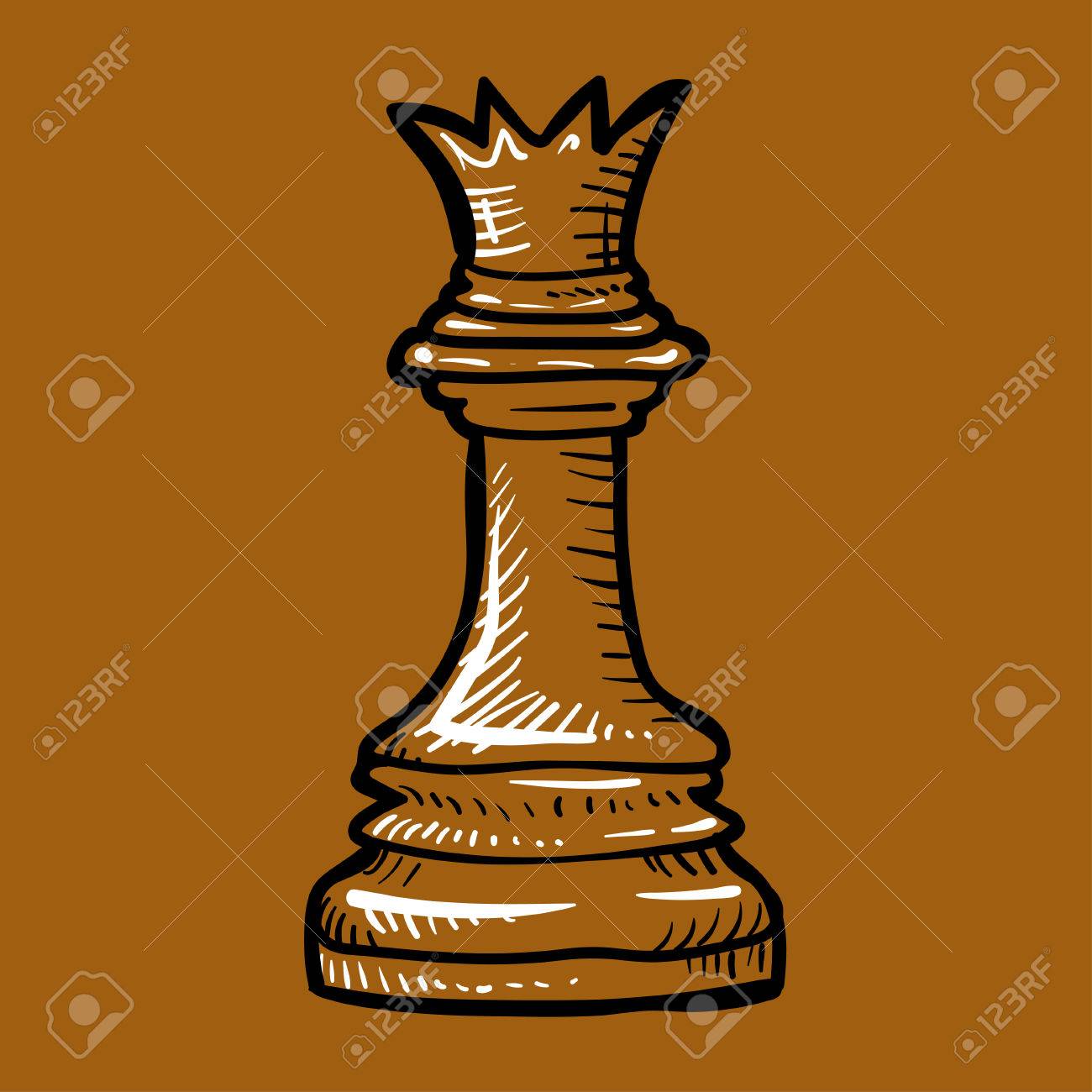 Chess Piece, Brown Queen Isolated On A Brown Background Royalty Free SVG,  Cliparts, Vectors, and Stock Illustration. Image 42910344., image size:1300x1300