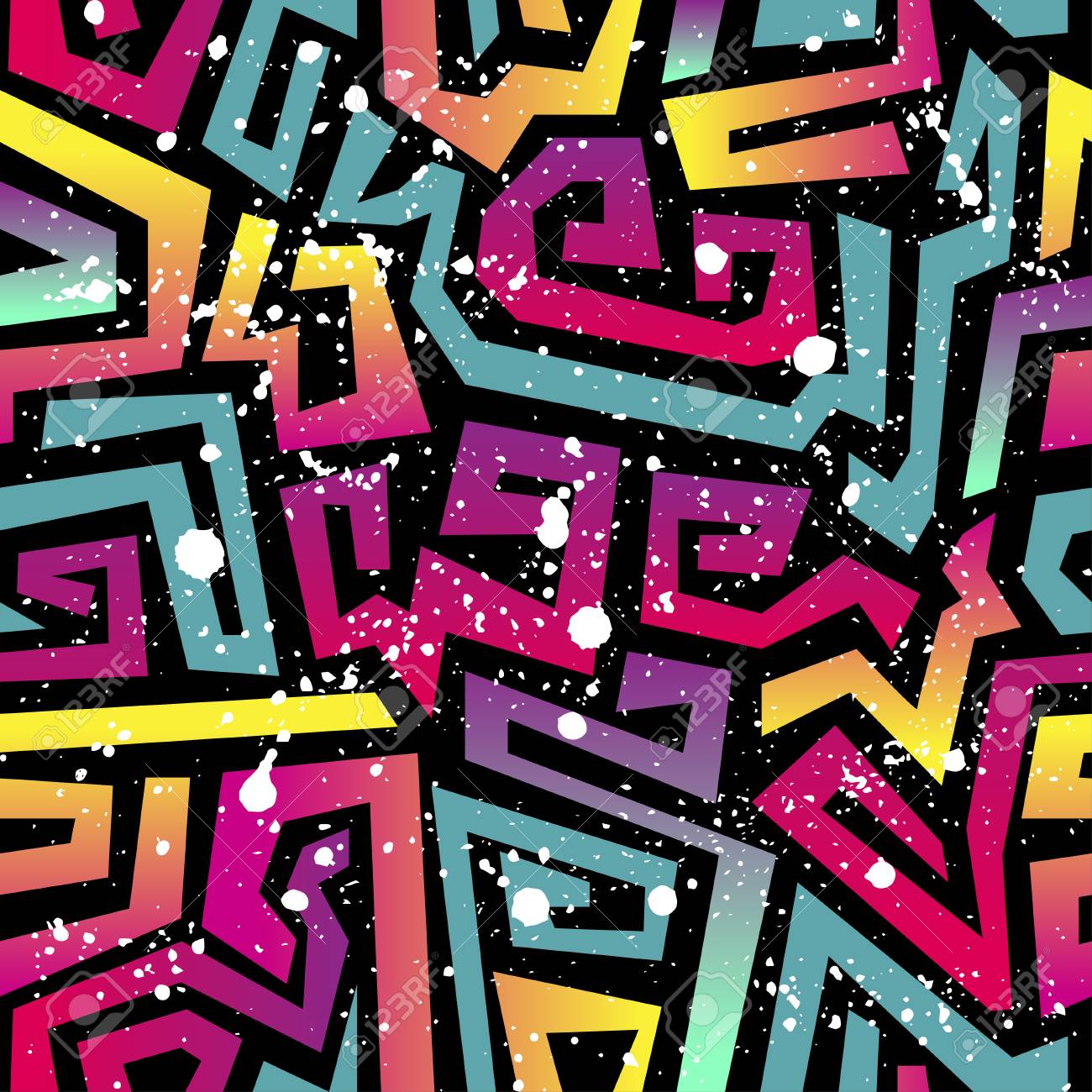 女の子 男の子 服の抽象的なシームレス パターン ドット 幾何学図形がおかしい壁紙 織物および生地のための創造的な背景は ファッションのスタイル カラフルな明るい のイラスト素材 ベクタ Image