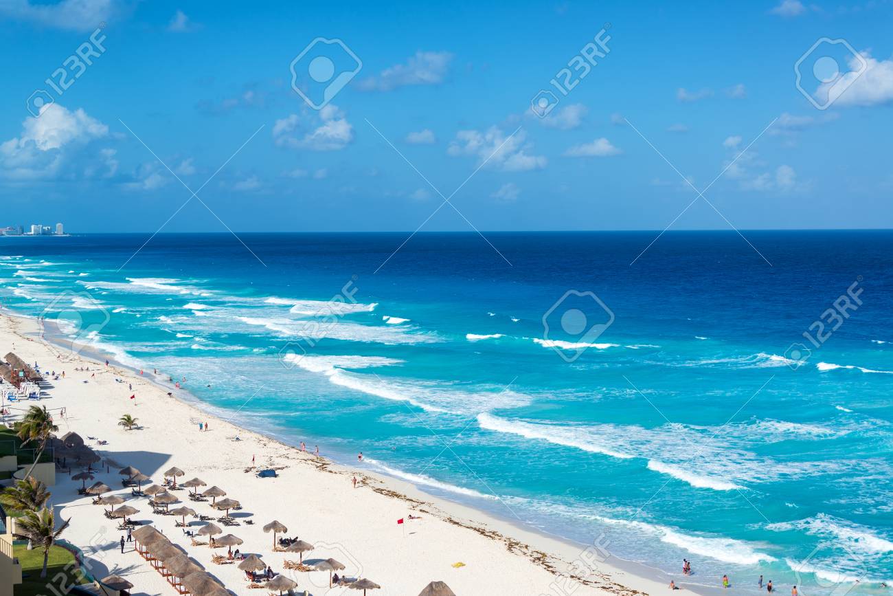 Cancun Mexique 9 Mars Vue Sur Une Plage à Cancun Au Mexique Le 9 Mars 2017