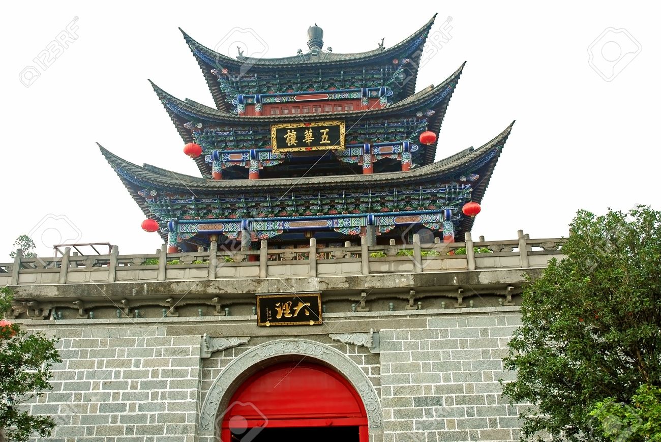 chinese style castle main entrance and guard tower stock photo chinese style castle main entrance and guard tower stock photo
