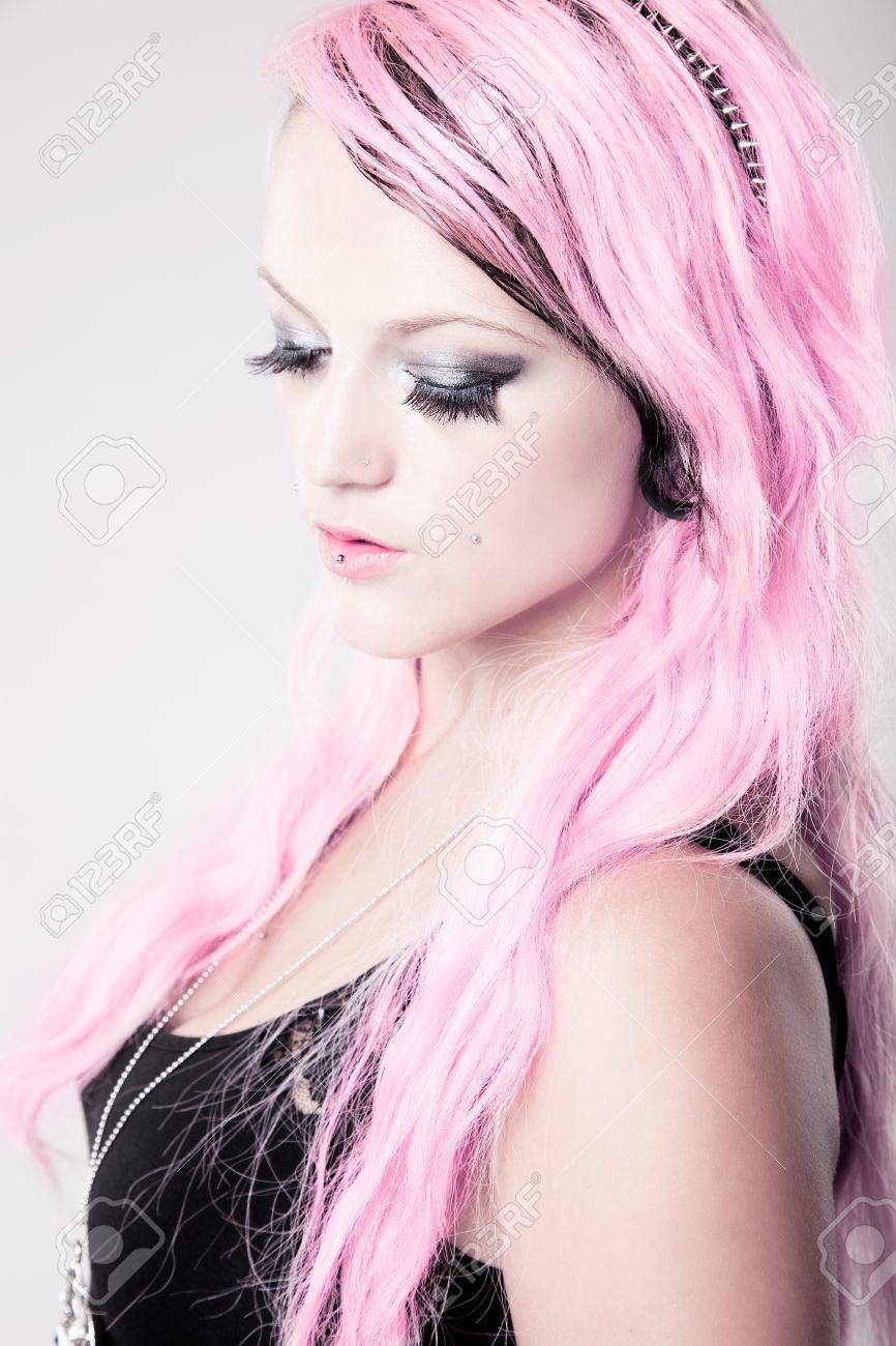 A splash of pink - girl with pink hair - 17903748 A splash of pink - girl with pink hair - 17903748