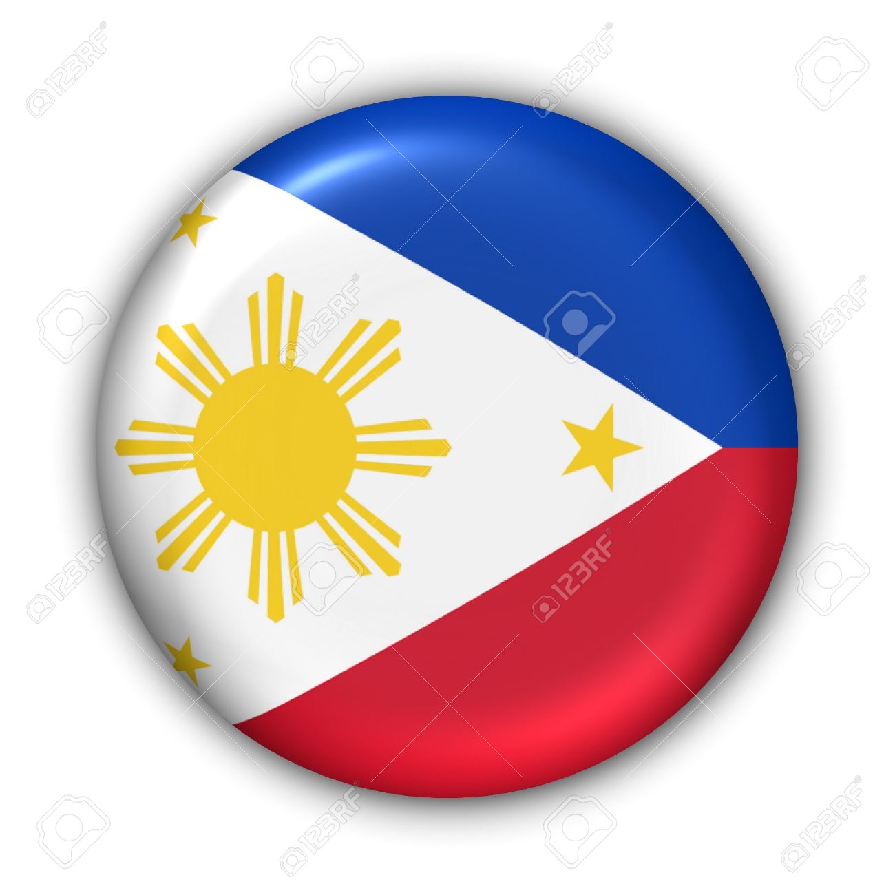 World Flag Button Series - Asia - Philippines (With Clipping Path) - 373980 World Flag Button Series - Asia - Philippines (With Clipping Path) - 373980