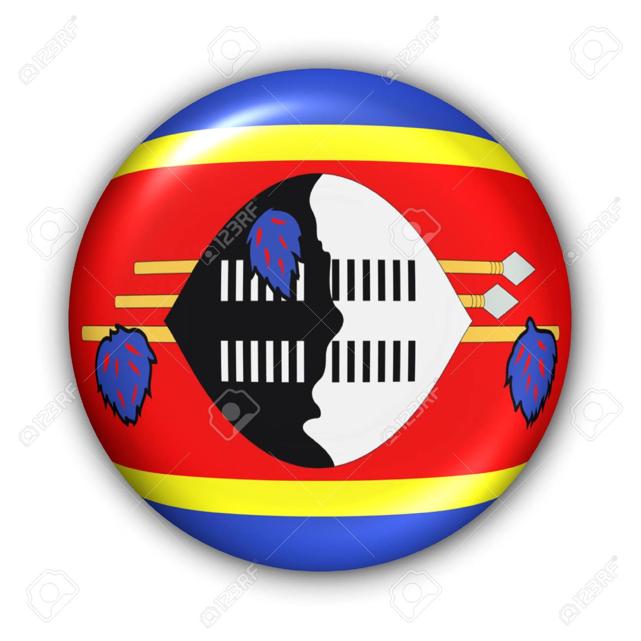 World Flag Button Series - Africa - Swaziland (With Clipping Path) - 373941 World Flag Button Series - Africa - Swaziland (With Clipping Path) - 373941