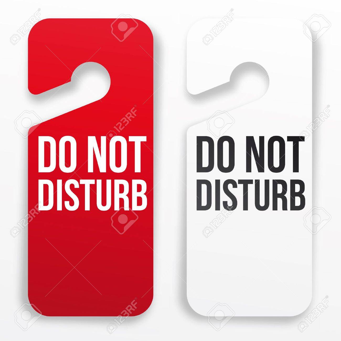 do not disturb hotel door hanger royalty free cliparts vectors and