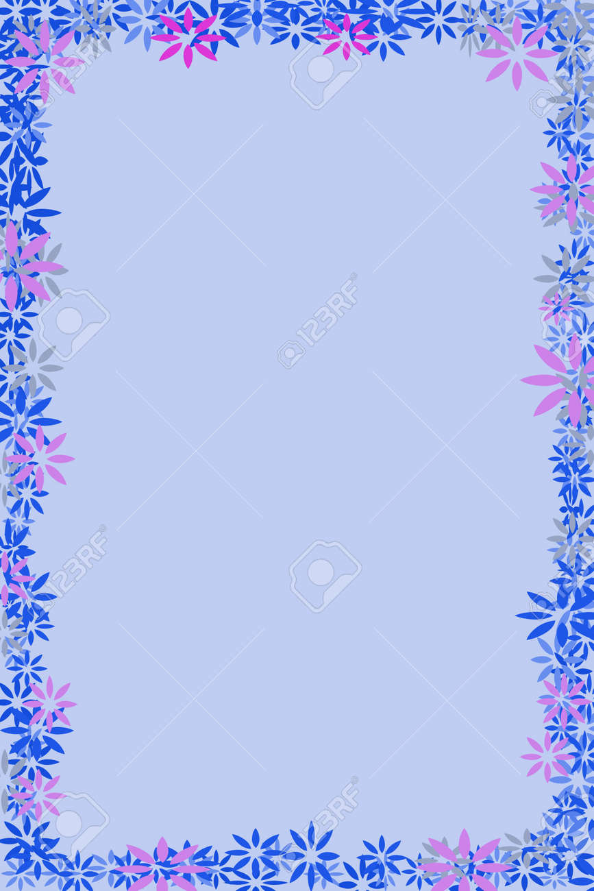 a light blue background with a blue and purple border stock photo