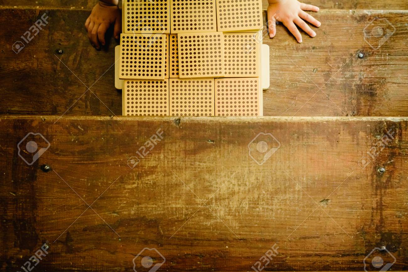 wooden counting cubes