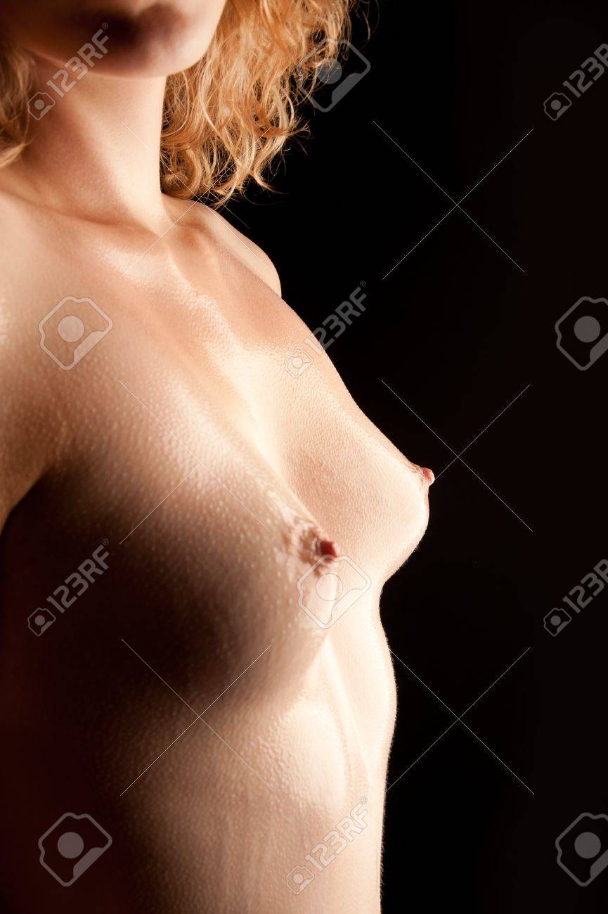 closeup wet breasts Chloe bunny blowjob