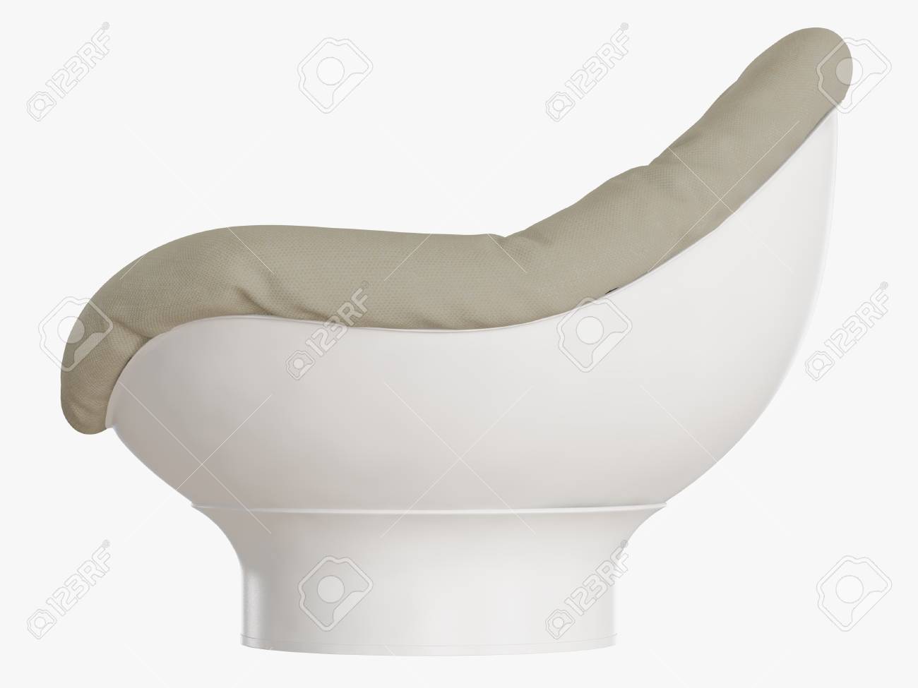 Soft Armchair Side View 3d Rendering On A White Background Stock Photo Picture And Royalty Free Image Image 116534336