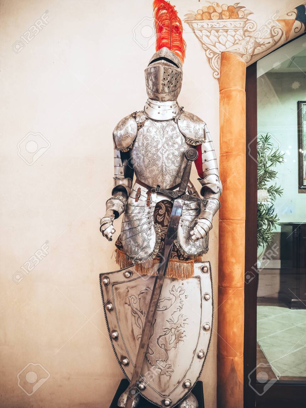Russia Sochi 14 03 2020 The Figure Of A Medieval Knight In Stock Photo Picture And Royalty Free Image Image 150724656
