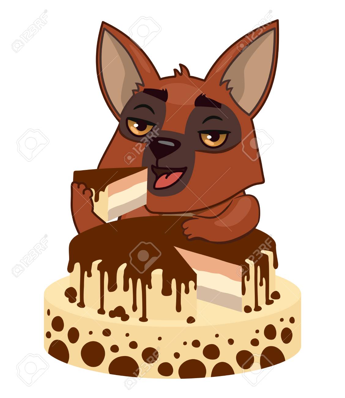 dogs and chocolate cake
