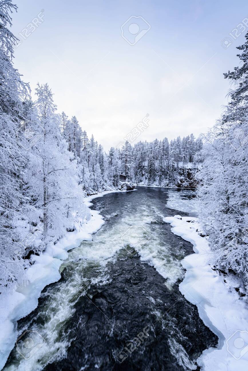 The River In Winter Season At Oulanka National Park Finland Stock Photo Picture And Royalty Free Image Image 133878587