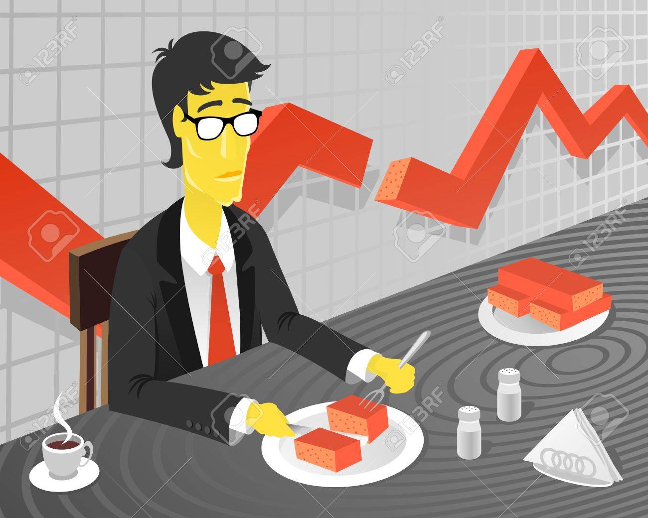 食糧危機の時代にのイラスト素材 ベクタ Image