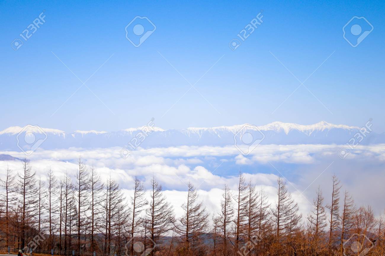 Landscape View Above The Cloud Line With Japan Alps On 5th Station Stock Photo Picture And Royalty Free Image Image 103541817