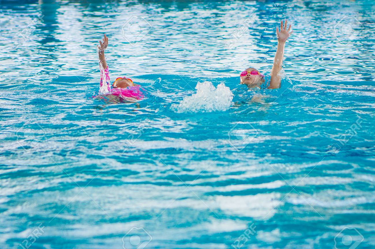 Two Amateur Swimmer Swimming With