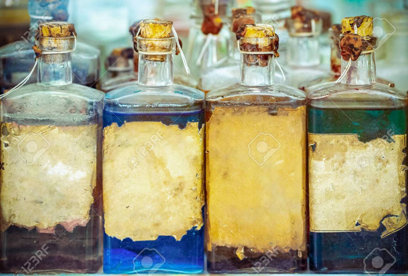 ビンテージ】古い試薬瓶(ラベル付)