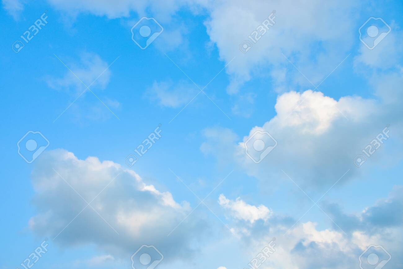 Beautiful blue sky with white clouds in the afternoon. - 120660969 Beautiful blue sky with white clouds in the afternoon. - 120660969