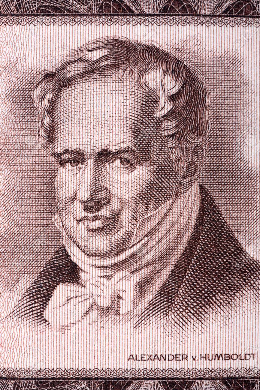 古いドイツのお金からアレクサンダー フォン フンボルトの肖像画 の写真素材 画像素材 Image