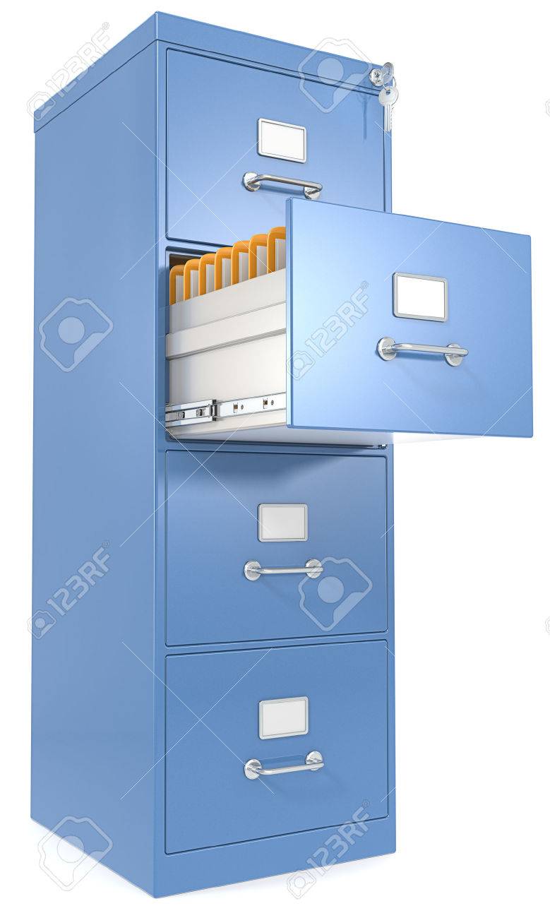 Blue File Cabinet Open Drawer With Files Lock And Key Stock Photo Picture And Royalty Free Image Image 24477809
