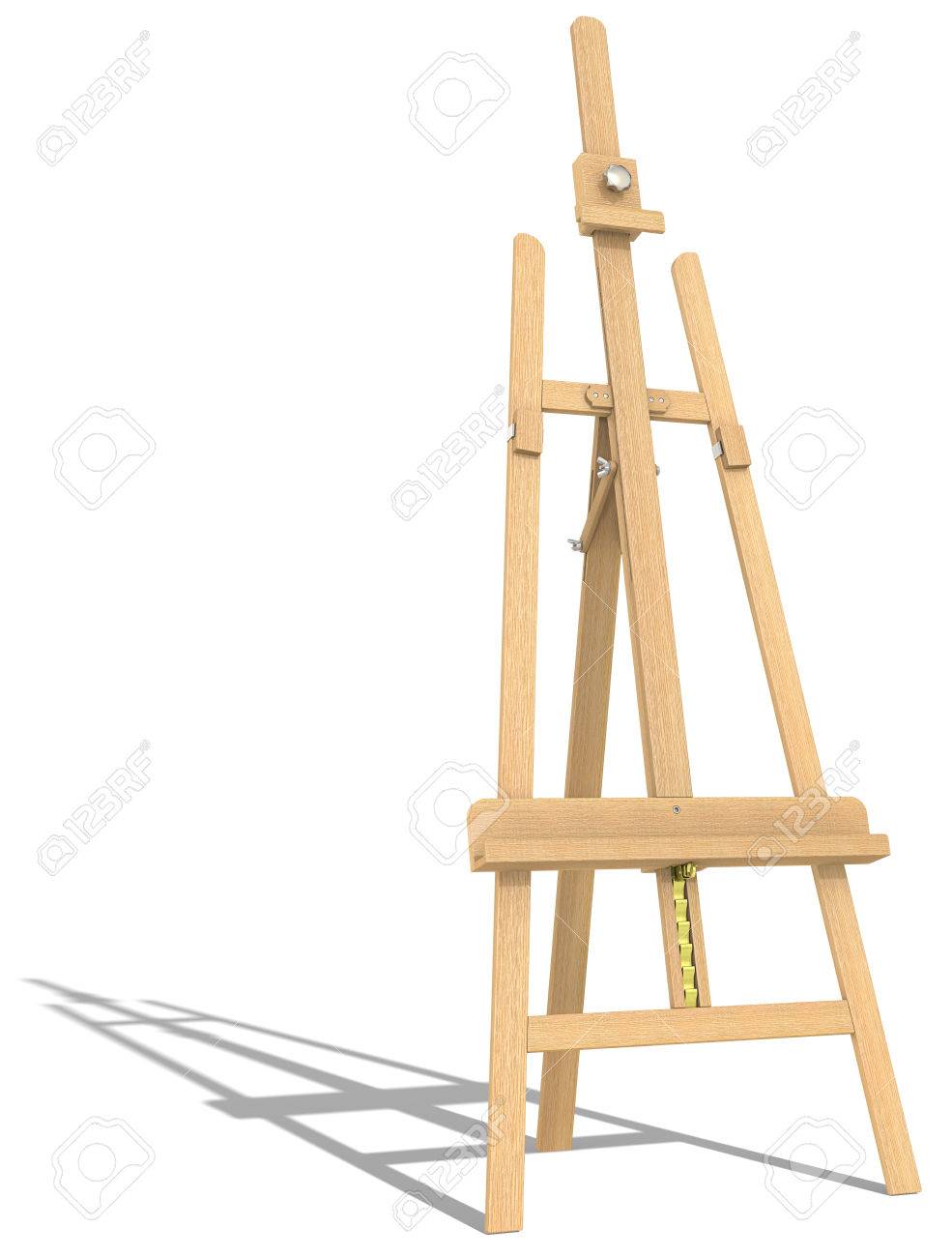 side view of an easel hard shadow stock photo picture and royalty