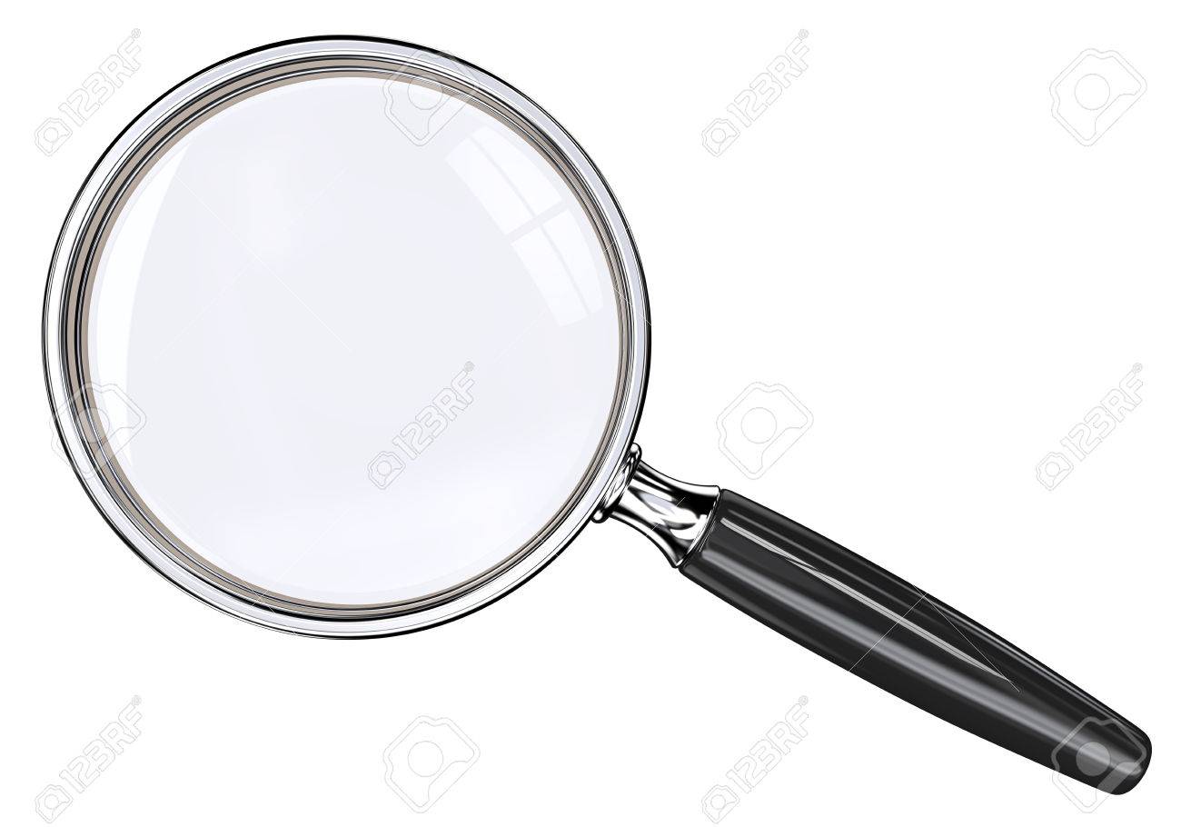 Magnifying Glass. Isolated magnifying glass. Black and metal. - 37467654 Magnifying Glass. Isolated magnifying glass. Black and metal. - 37467654