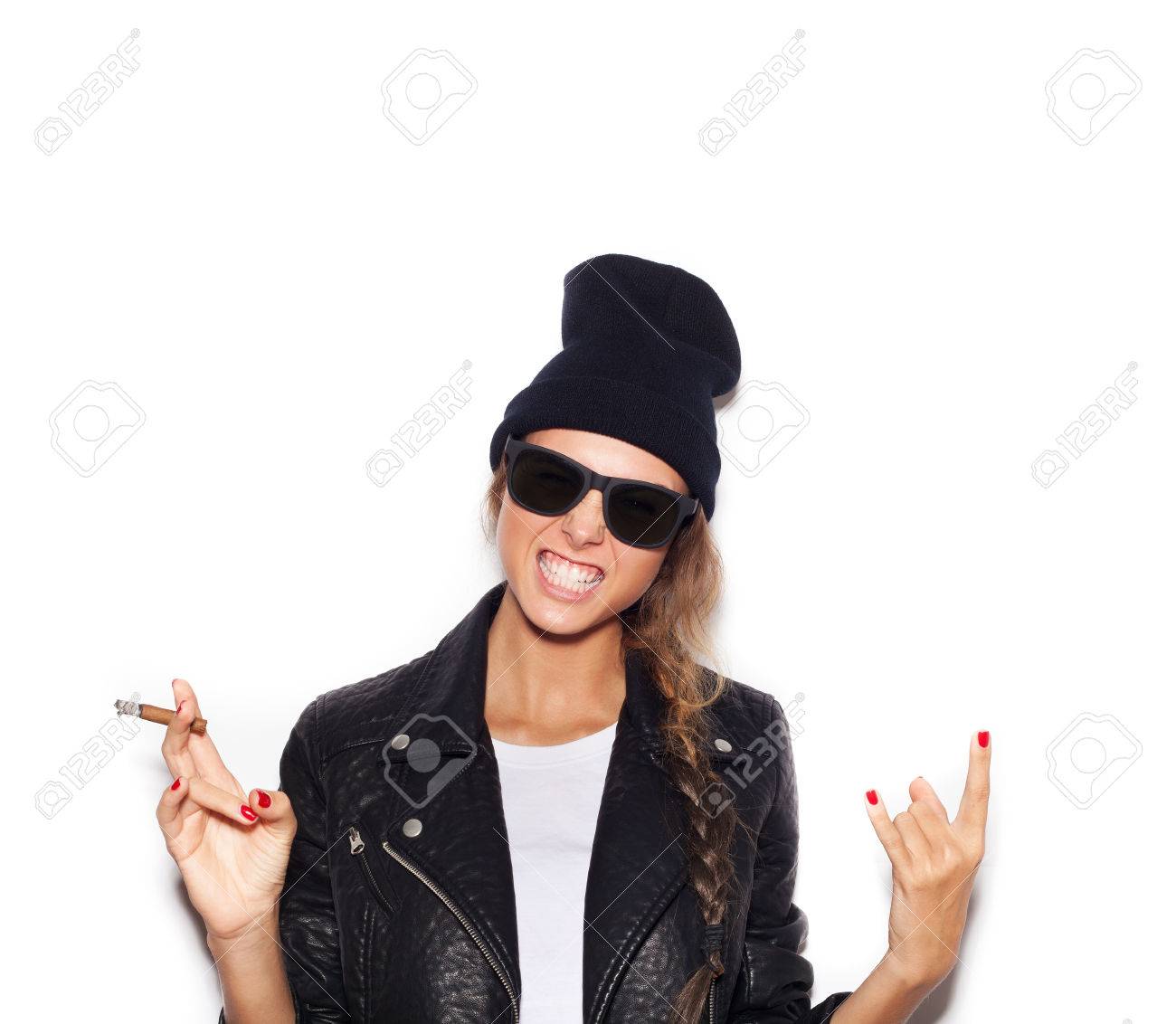 Hipster Girl Smoking Hipster Girl Smoking